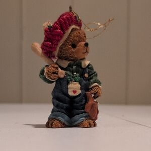 Adorable Bear Figurine with Red Hat